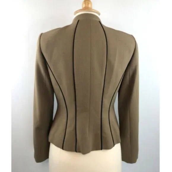 Jones Studio Sleek Chic Zip Blazer Jacket Sz 4P - Picture 2 of 9